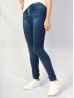 High Waist Denim Style Stretchy Legging (Fleece Lined) (One Size)
